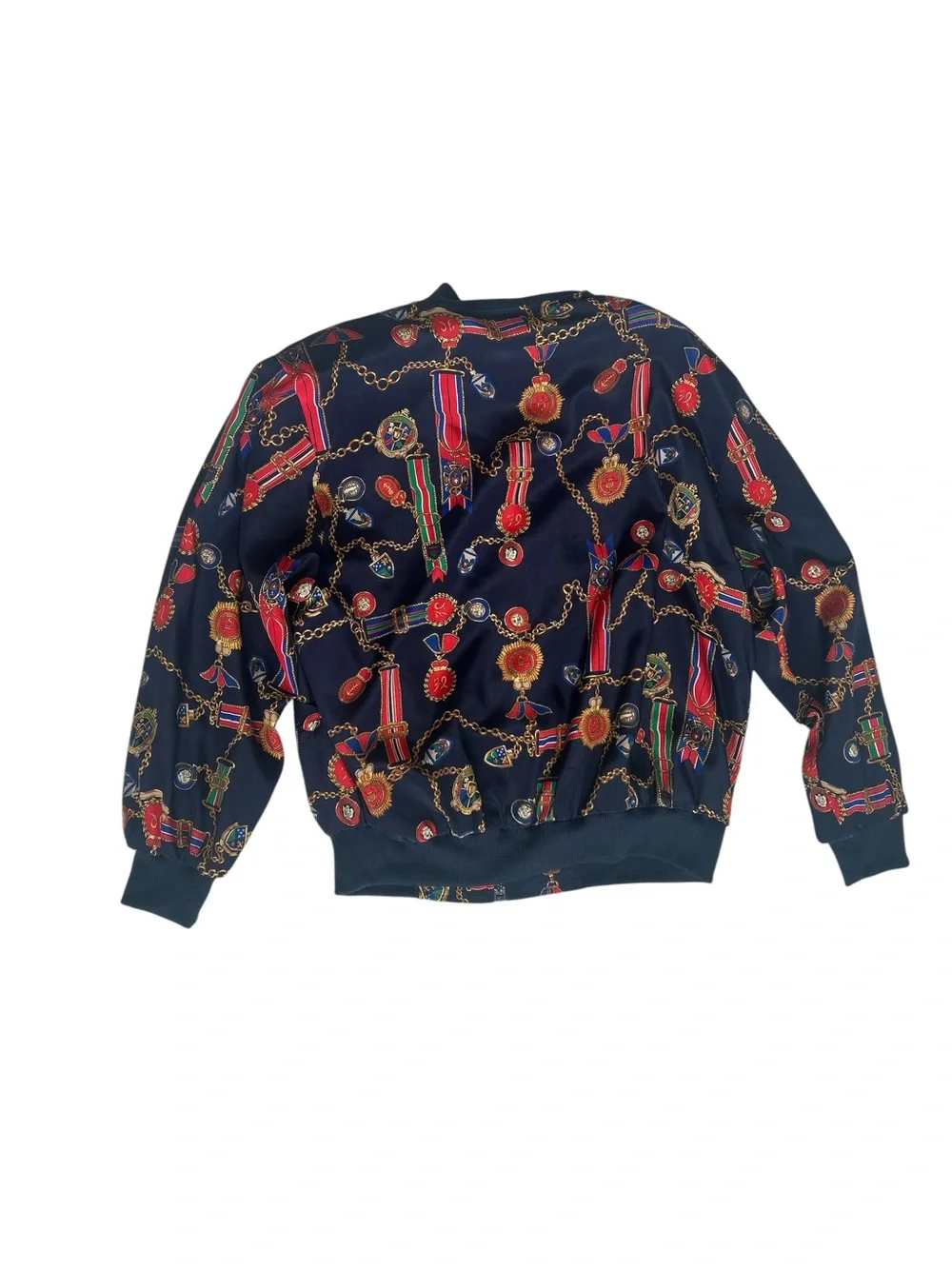 Alfred Dunner Navy Bomber Jacket - Picture 2 of 4